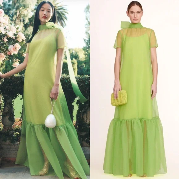 staud calluna dress green Olive Green Mismatched Fashion Silk Satin Sheath With Slit Long Bridesmaid  Dresses, CB0307
